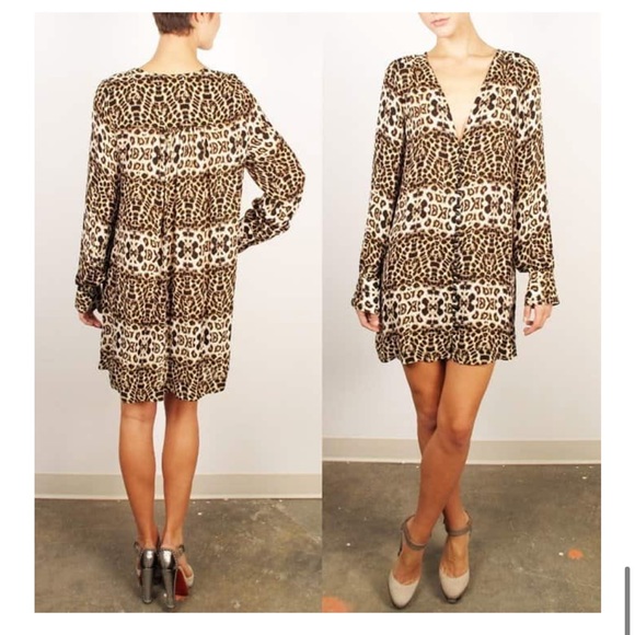 A.L.C. Daisy Silk Leopard Print Mini Dress Kim Kardashian - Picture 3 of 14